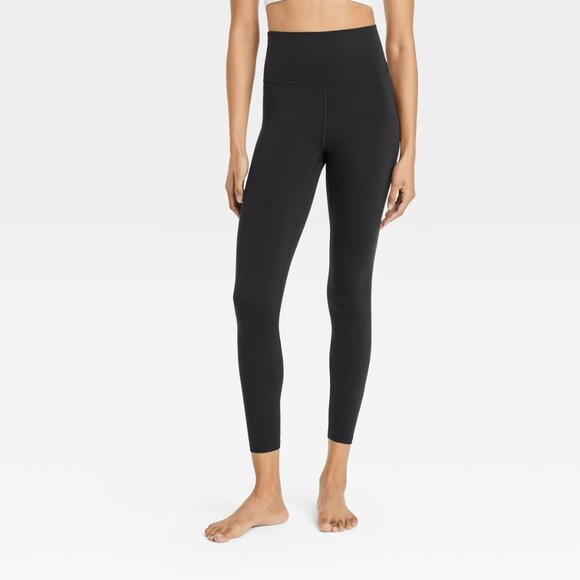 All in Motion Pants - All in Motion - Women's Effortless Support High-Rise 7/8 Leggings Black - Size